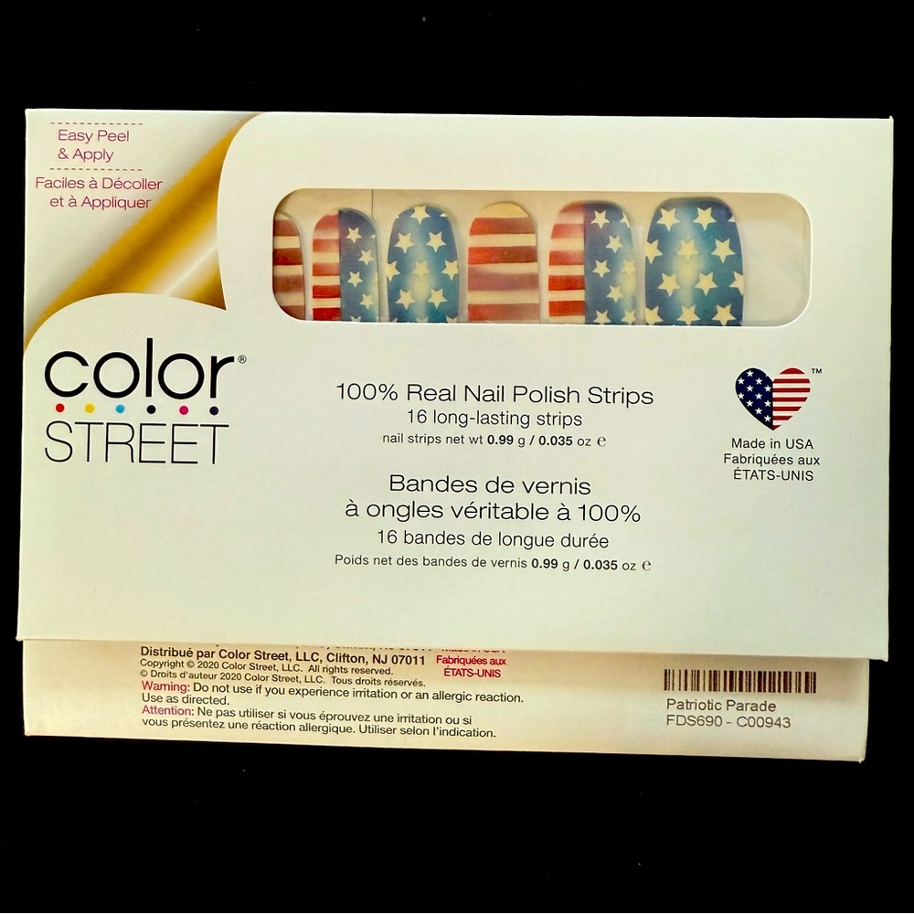 Color Street American Flag Nail Polish Strips